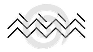 Wavy Zigzag Line Pattern, Abstract Graphic Design Element, vector design Generative AI