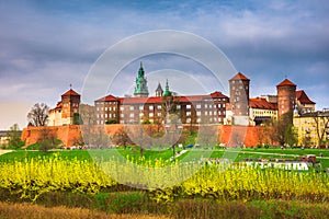 Wawel castle famous landmark in Krakow.