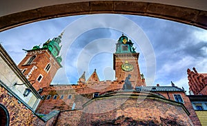 Wawel castle famous landmark in Krakow.