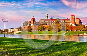 Wawel castle famous landmark in Krakow Poland