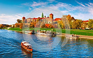 Wawel castle famous landmark in Krakow Poland