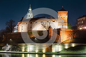 Wawel Castle in Krakow seen from the Vistula boulevards