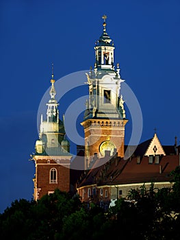 Wawel Castle by night