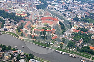 Wawel Castle, Vistula river in Krakow, Poland