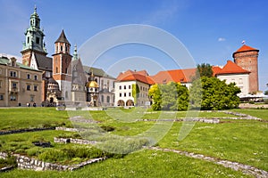 Wawel Castle and Wawel Cathedral in Cracow, Poland photo