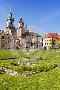 Wawel Castle and Wawel Cathedral in Cracow, Poland photo