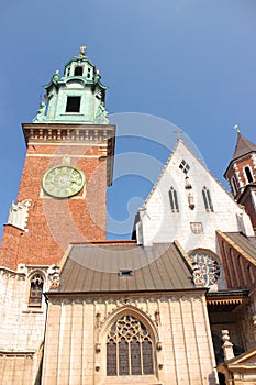 Wawel in Krakow, Royal castle and Cathedral of Saint's Stanislaw and Vaclav.