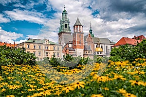 Wawel Royal castle and cathedral in Krakow, Poland