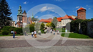 Wawel Royal Castle in Cracow - historical capital of Poland, an important tourist point.