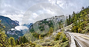 Wawona Road in Yosemite National Park, California photo