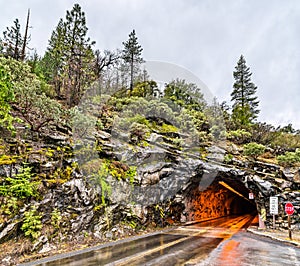 The Wawona Tunnel in Yosemite National Park, California photo