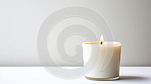 wax candle white background