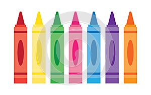 Wax colorful crayons