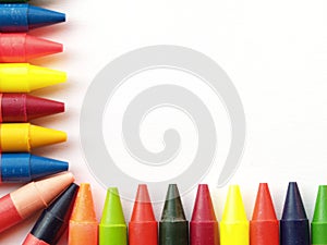 Wax crayon border
