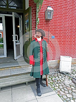 Wax figure of a soldier