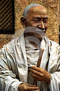 Wax Figures Mahatma Gandhi at Thai Human Imagery Museum in Nakhonpathom Province, T