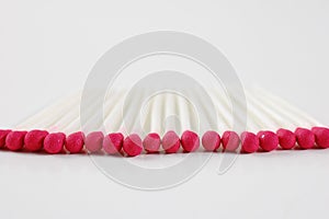 Wax matches on a white background