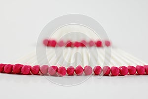 Wax matches on a white background