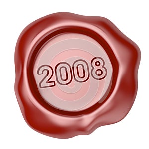 Wax seal with 2008 text