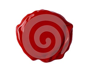 Wax seal isolated with clipping path included