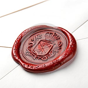 Wax seal isolated on white background