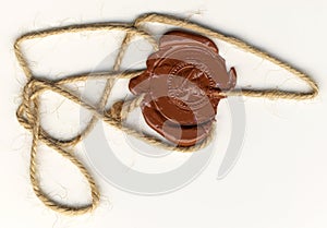 Wax seal with rope photo