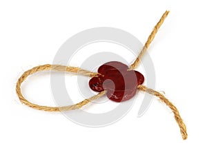 Wax seal on rope knot