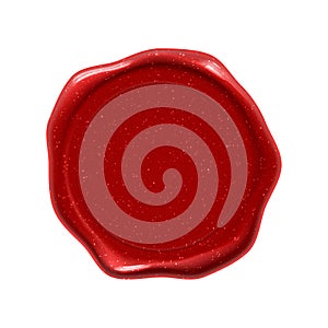 Wax seal stamp, guarantee certificate, diploma and premium quality warranty, red wax seal label