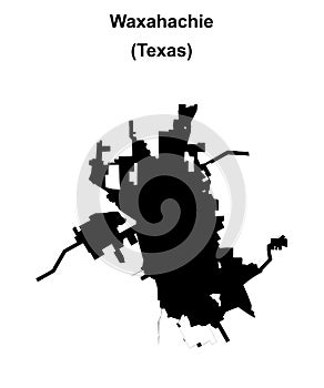 Waxahachie outline map