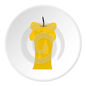 Waxen candle icon circle