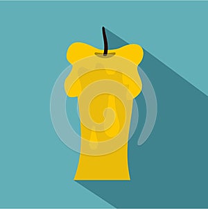 Waxen candle icon, flat style