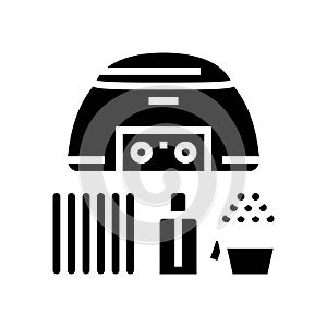 waxing kit hair salon glyph icon vector illustration