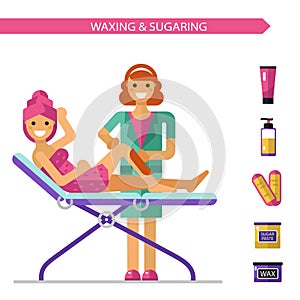 Waxing or sugaring procedure