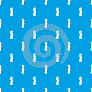 Waxy candle pattern seamless blue