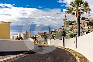 On the way on the city levadas of Funchal with a fantastic view on the Atlantic Ocean