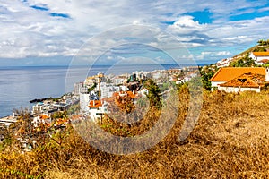 On the way on the city levadas of Funchal with a fantastic view on the Atlantic Ocean