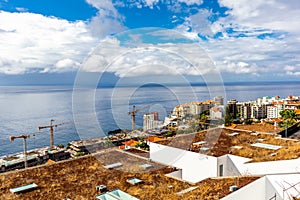 On the way on the city levadas of Funchal with a fantastic view on the Atlantic Ocean