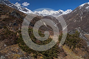 Way between the Gokyo and Machhermo