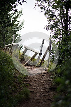 way in the mountain for hiking in the nature landscape