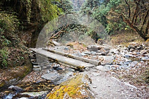 Way on the mountain for trekking