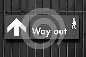 Way out sign