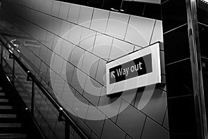 Way out of the tube in London, England. photo