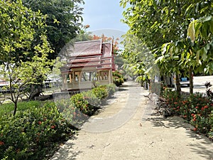 Way in Preng temple at Samut Prakarn Thailand