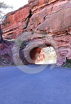 Way through red rocks near denver colorado photo