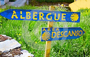 The Way of Saint James in Galicia shell sign photo