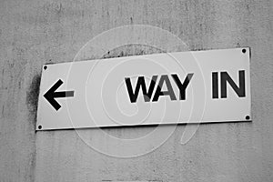 Way In Sign