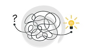 Way from start to idea concept illustration photo