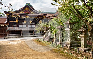 Shaden Sanctuary of Kitano Tenmangu shrine. Kyoto. Japan