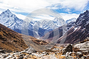 Way to Everest base camp. Sagarmatha national park, Nepal