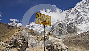 On the way to everest base camp sagarmatha np photo